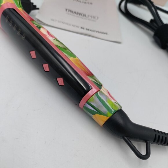 Calista TrianglPRO Triangl Pro Heated Hair Detailer Brush Tulip Floral Pattern - Picture 3 of 11